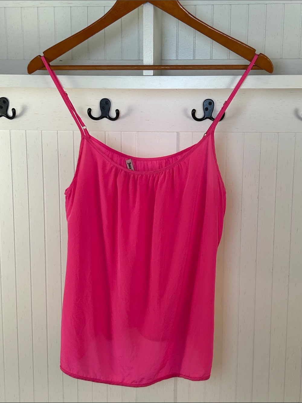 Juicy Couture Hot Pink 100% Silk Y2K Cami M